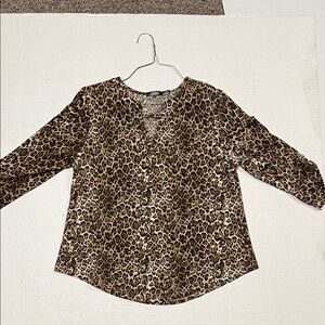 Cure Leopard Print Women's Tunic Top Medium